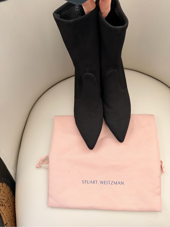 Stuart Weitzman Shoes - Stuart Weitzman Black Pointed Sock Booties